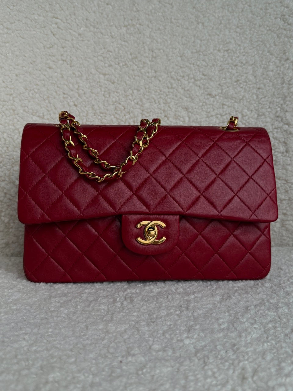 Chanel Timeless Double Flap Dark Red