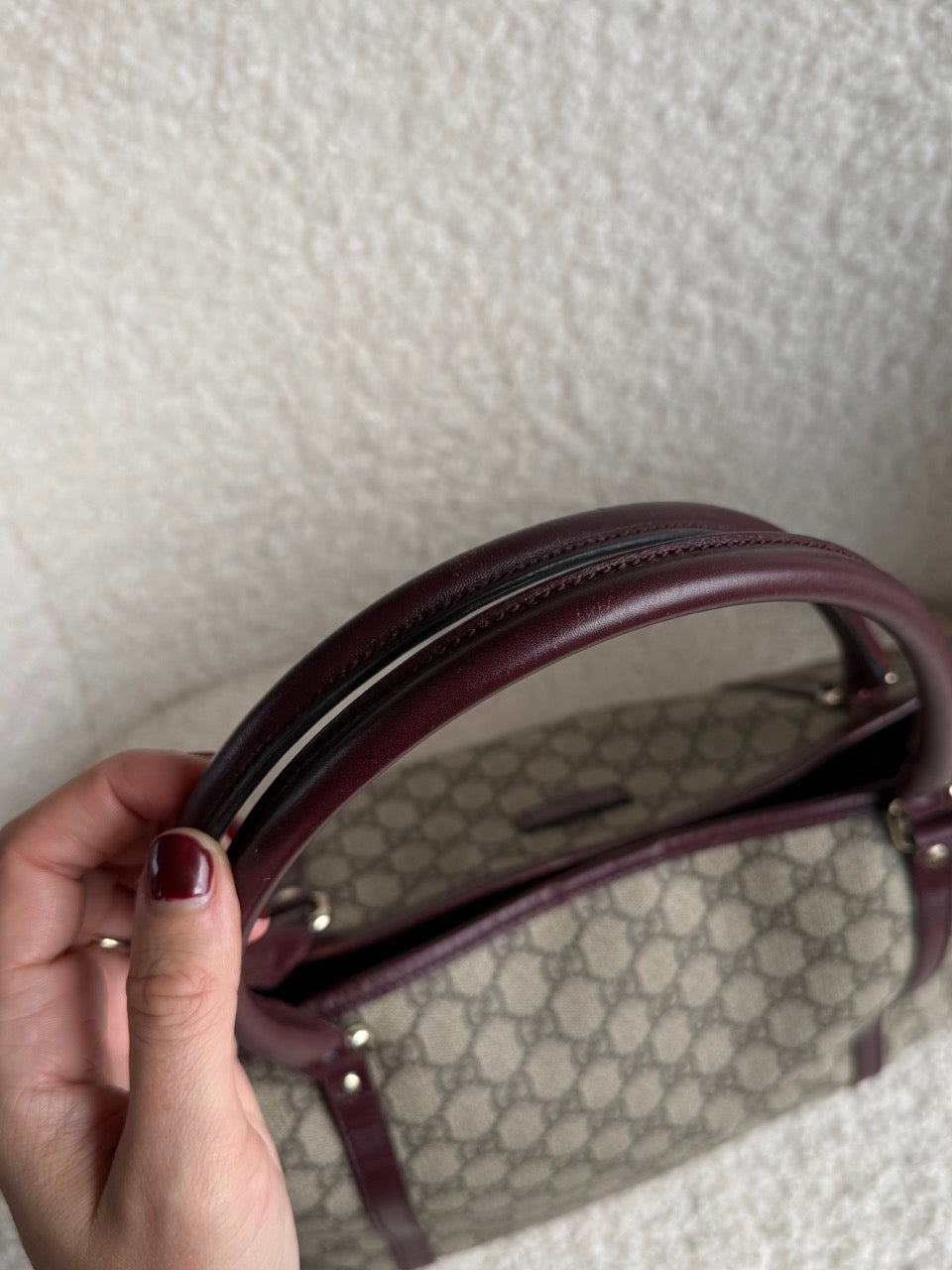 Gucci Monogram Tote Burgundy