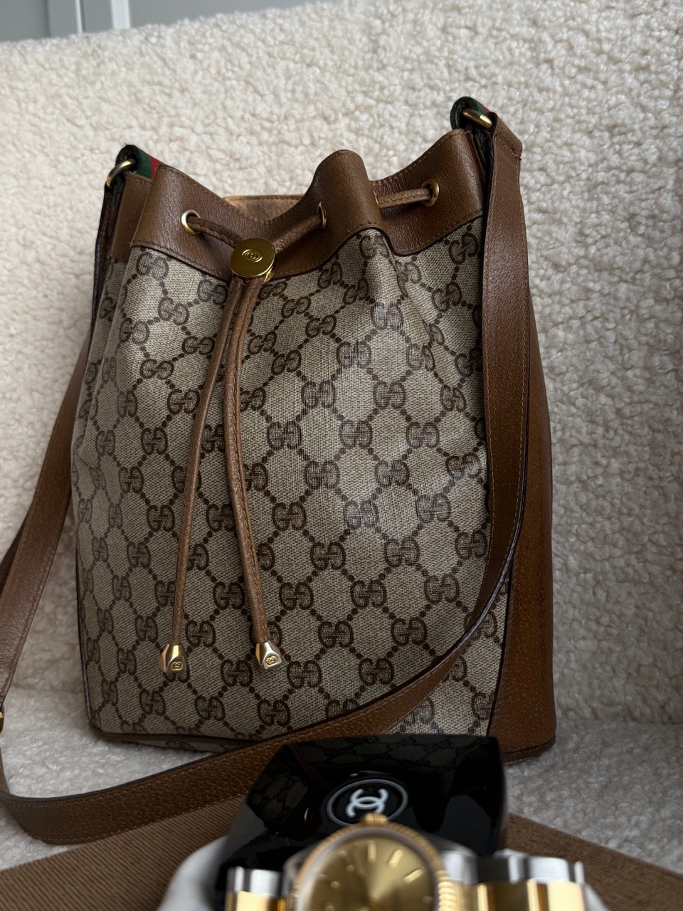 Gucci Bucket Monogram Bag