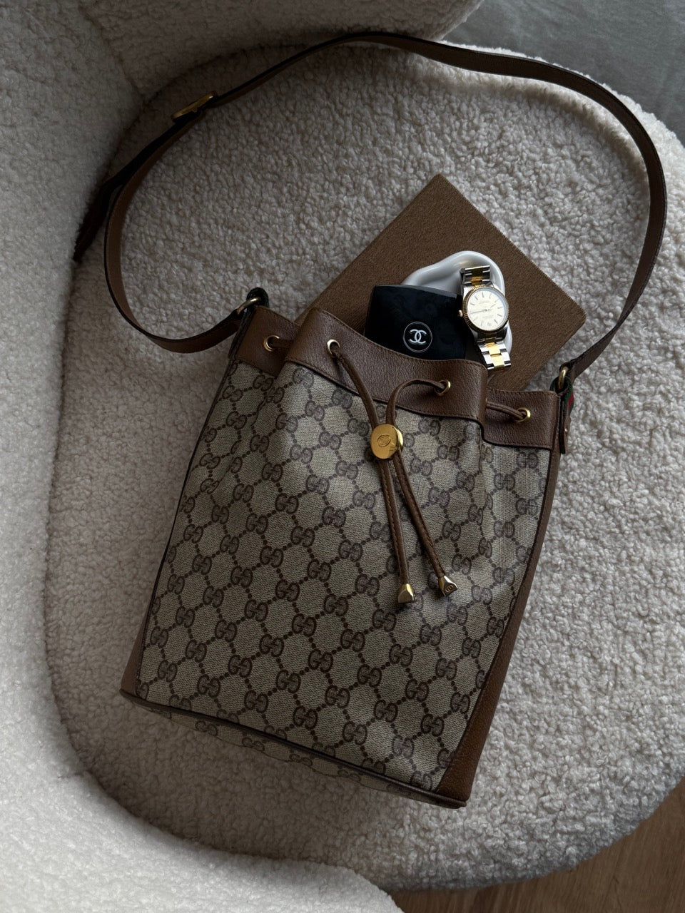Gucci Bucket Monogram Bag