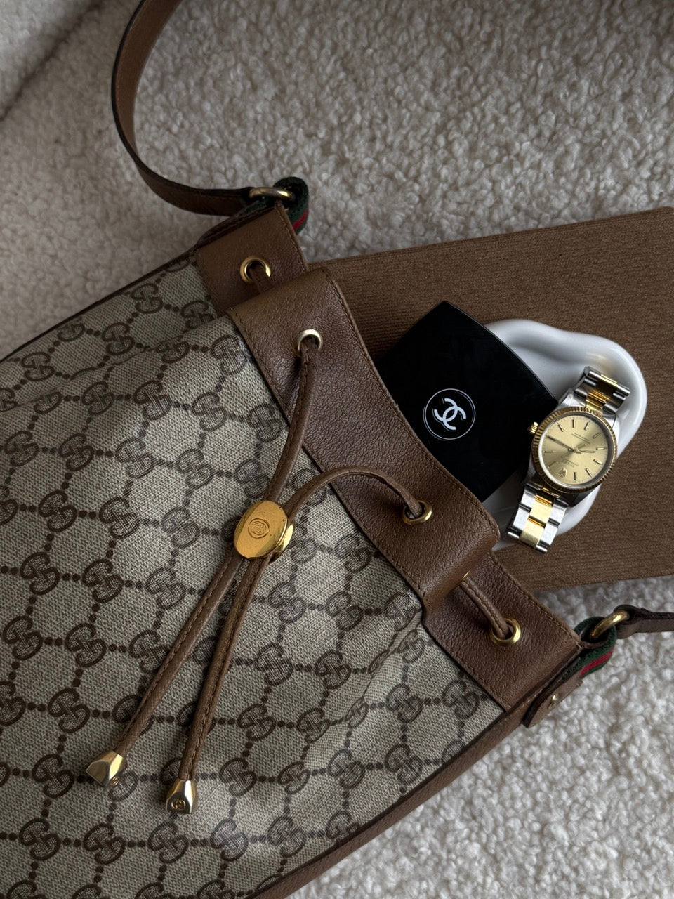 Gucci Bucket Monogram Bag