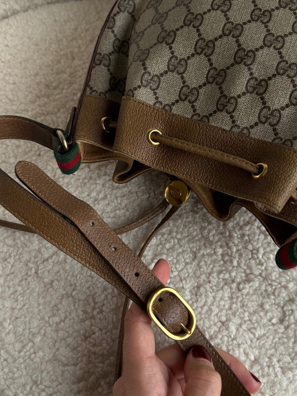 Gucci Bucket Monogram Bag